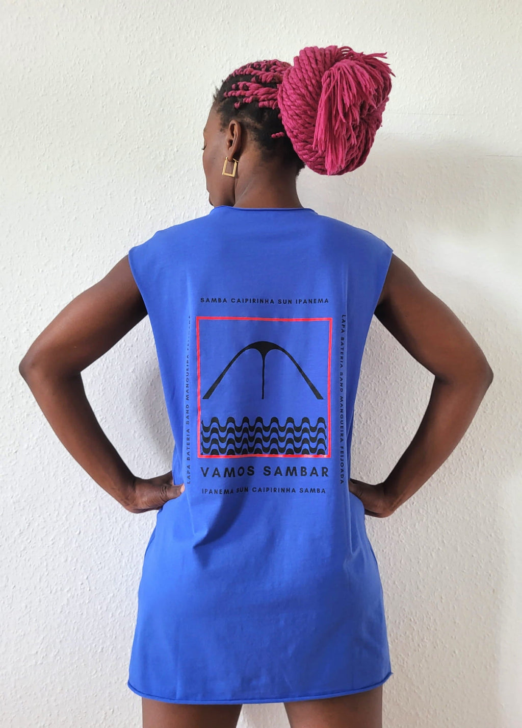 Sleeveless T-shirt SAPUCAI Blue