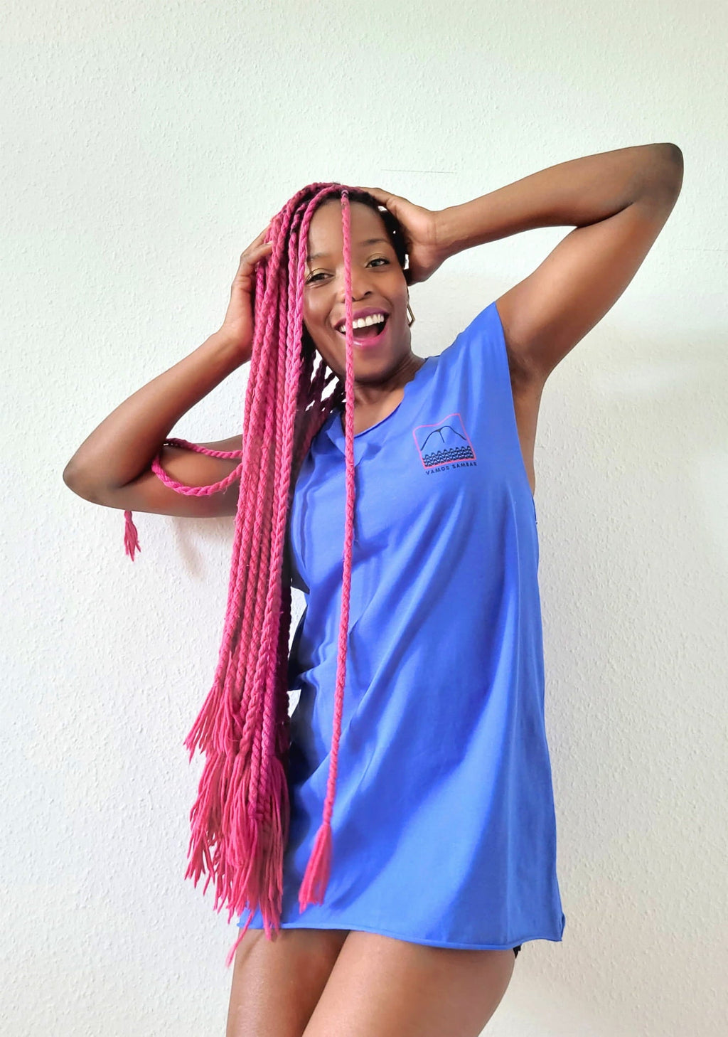 Sleeveless T-shirt SAPUCAI Blue