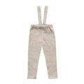 Linen Pants with Suspenders - Beige