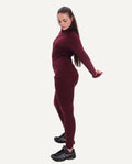 Women's Seacell Zip Longsleeve - Burgundy