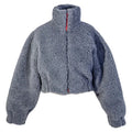 Woolen Women's Short Jacket - Dark Grey