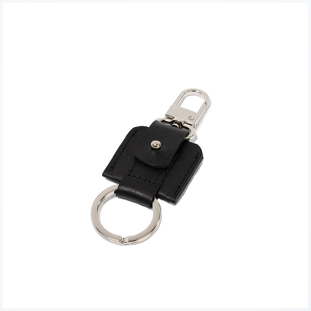 Keychain for AirTag with snap hook and keyring